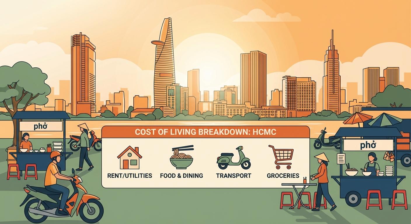 Chi phí sinh hoạt TP.HCM 2026 — Cần bao nhiêu tiền mỗi tháng?