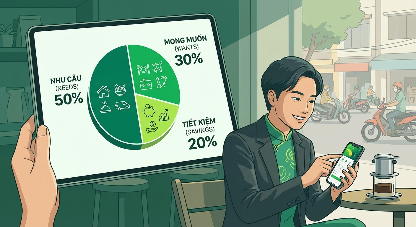 Quy tắc 50-30-20 quản lý chi tiêu