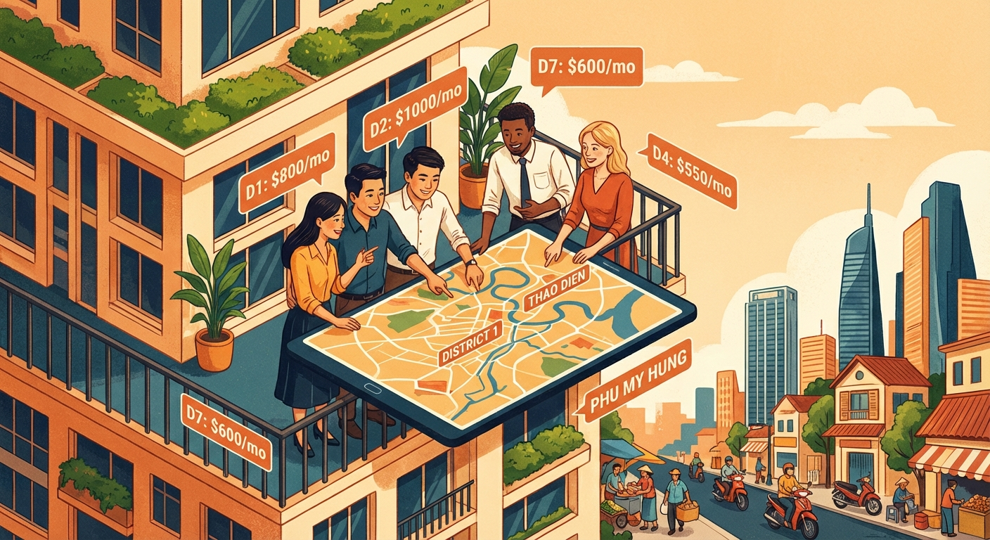 Chi phí thuê nhà TP.HCM 2026 theo quận