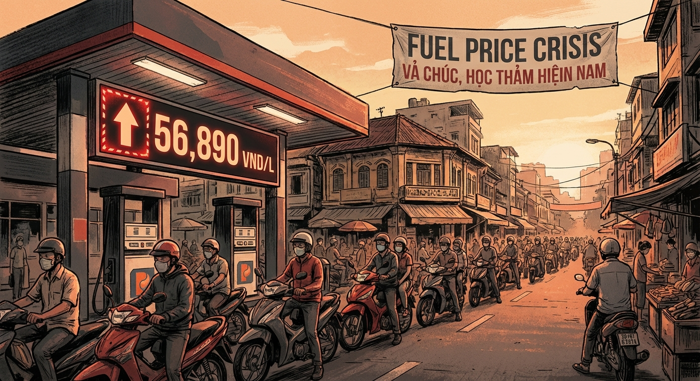 Giá xăng Việt Nam tăng sốc đầu tháng 4/2026