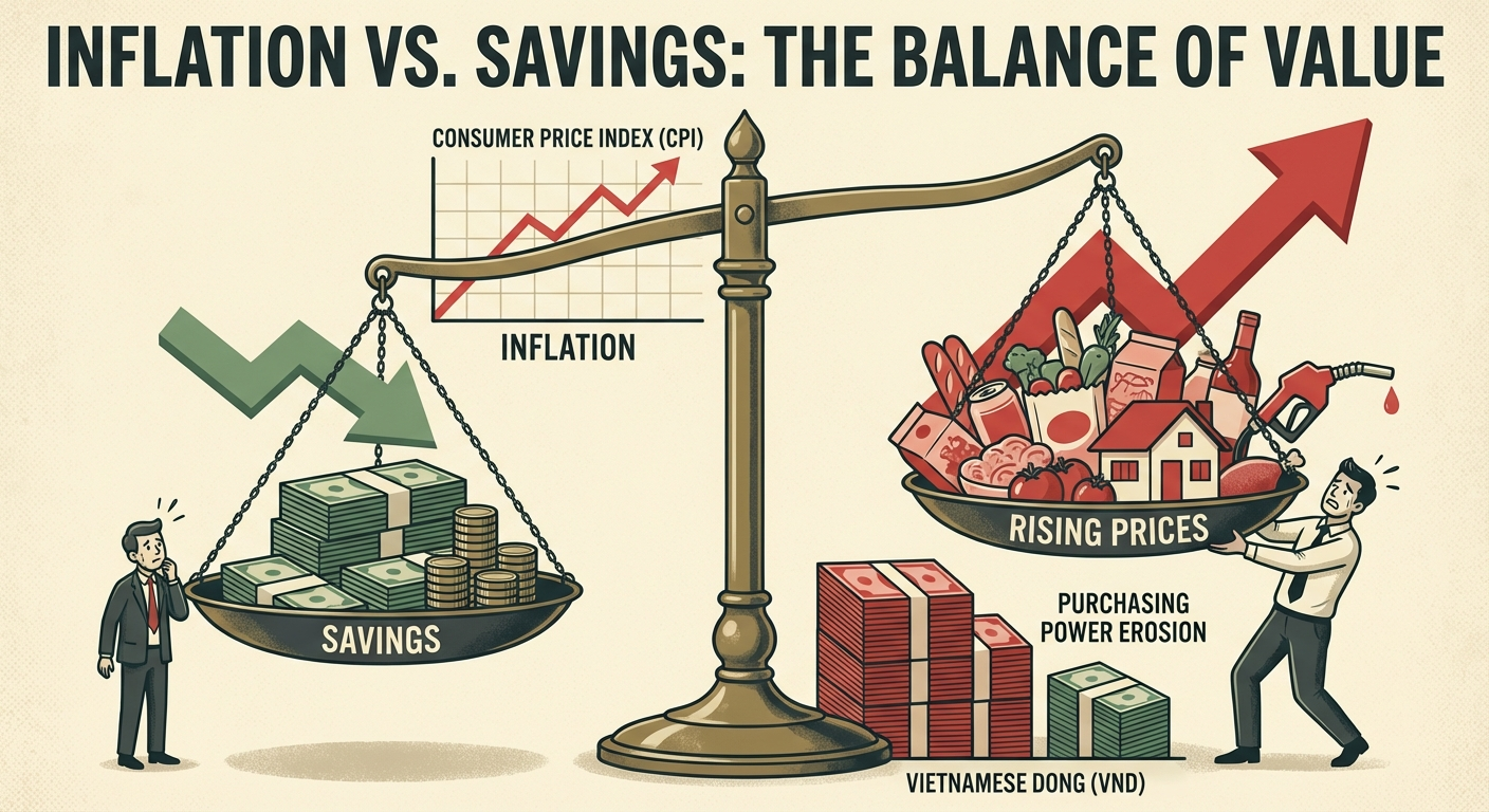 Lãi suất thực vs lạm phát 2026
