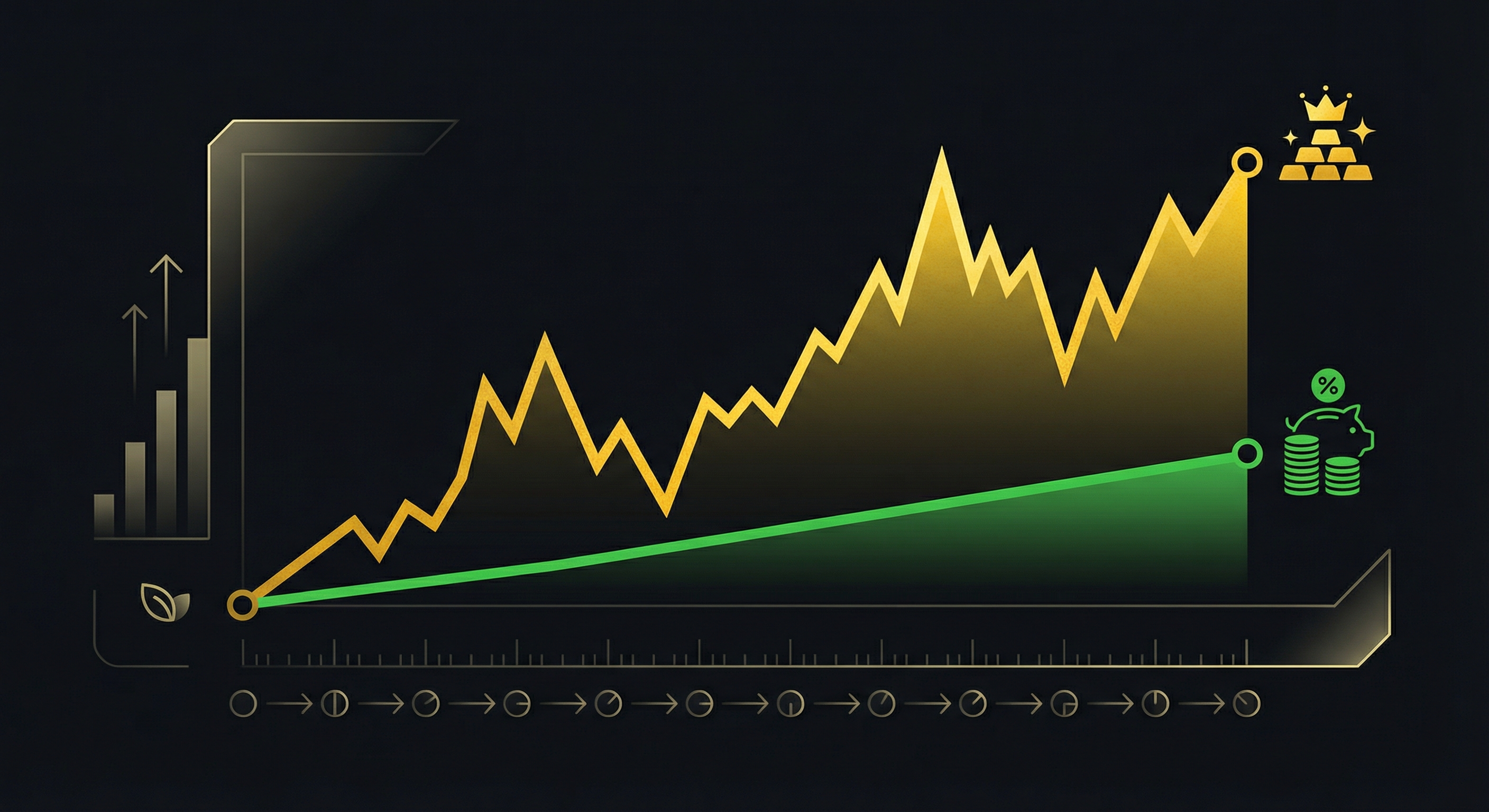So sánh lợi nhuận vàng vs tiết kiệm qua 10 năm